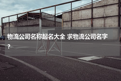 物流公司名称起名大全 求物流公司名字 ？