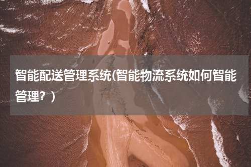 智能配送管理系统(智能物流系统如何智能管理？)