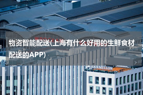 物资智能配送(上海有什么好用的生鲜食材配送的APP)