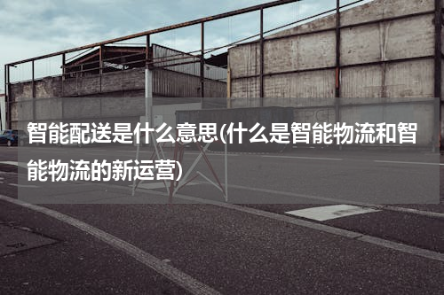 智能配送是什么意思(什么是智能物流和智能物流的新运营)