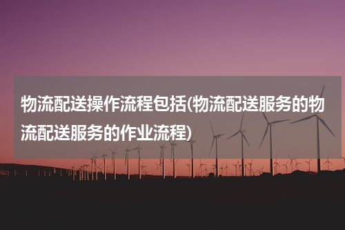 物流配送操作流程包括(物流配送服务的物流配送服务的作业流程)