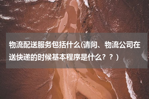 物流配送服务包括什么(请问、物流公司在送快递的时候基本程序是什么？？)
