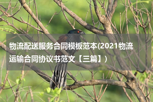 物流配送服务合同模板范本(2021物流运输合同协议书范文【三篇】)