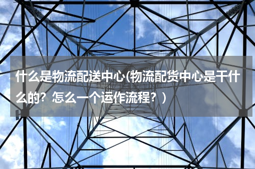 什么是物流配送中心(物流配货中心是干什么的？怎么一个运作流程？)