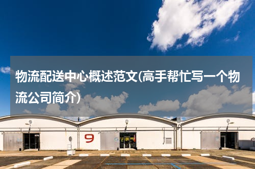 物流配送中心概述范文(高手帮忙写一个物流公司简介)