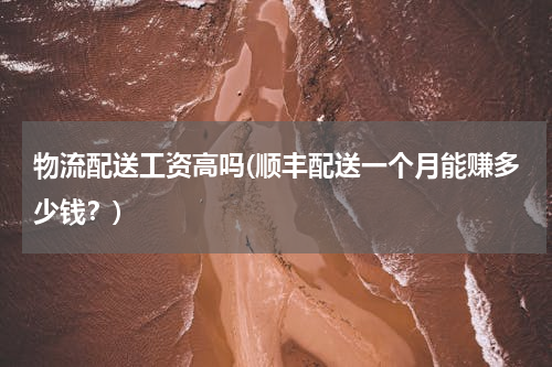 物流配送工资高吗(顺丰配送一个月能赚多少钱？)