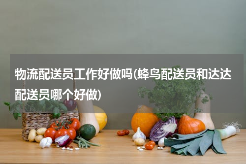 物流配送员工作好做吗(蜂鸟配送员和达达配送员哪个好做)