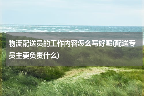 物流配送员的工作内容怎么写好呢(配送专员主要负责什么)
