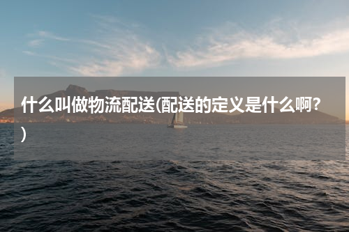 什么叫做物流配送(配送的定义是什么啊？)