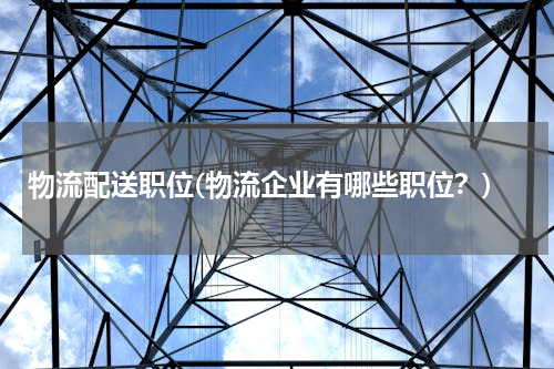 物流配送职位(物流企业有哪些职位？)