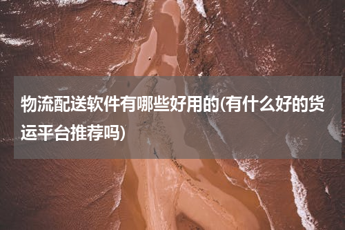 物流配送软件有哪些好用的(有什么好的货运平台推荐吗)