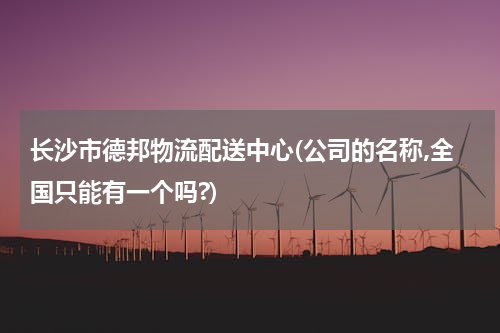 长沙市德邦物流配送中心(公司的名称,全国只能有一个吗?)